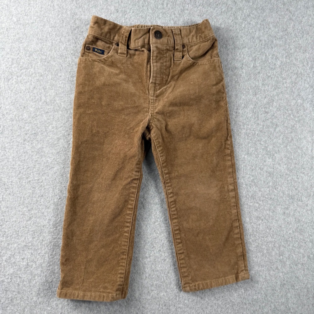 Polo Ralph Lauren Corduroy Pants 24M Tan Preppy Classic Dark Academia Toddler